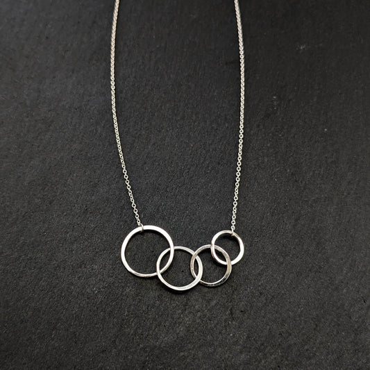 Four Linked Circle Necklace