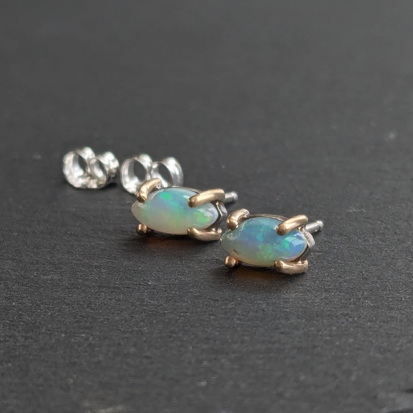 Marquise Ethiopian Opal Studs