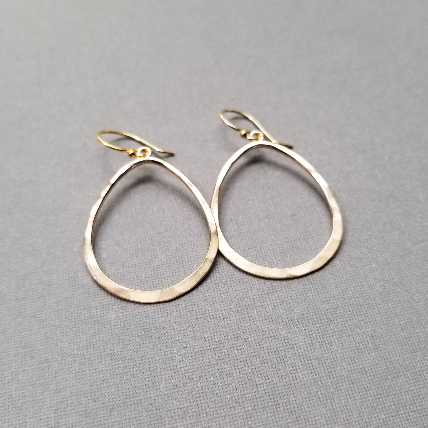 Hammered Teardrop Earrings