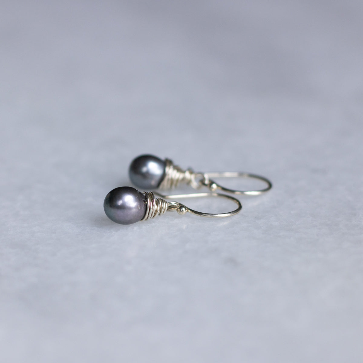 Grey Pearl Earrings