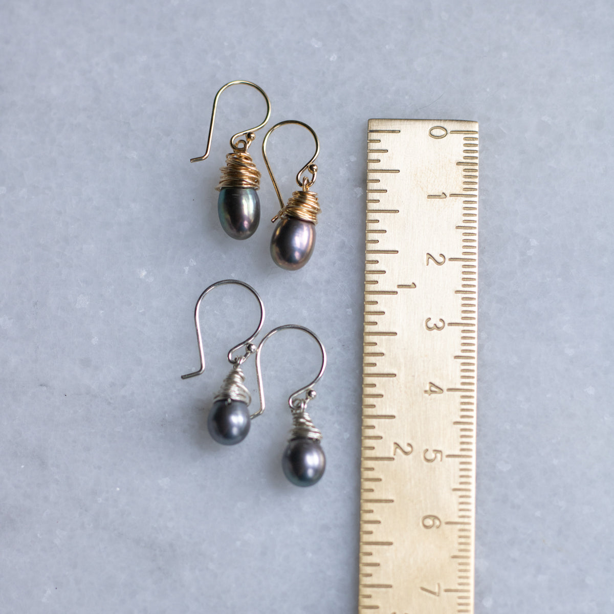 Grey Pearl Earrings