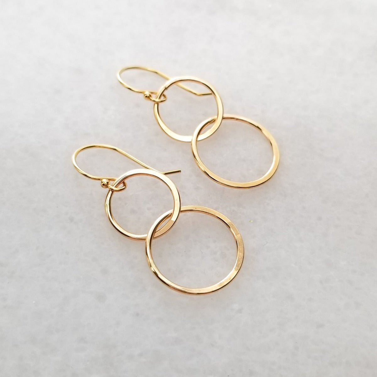 Double Linked Circle Earrings