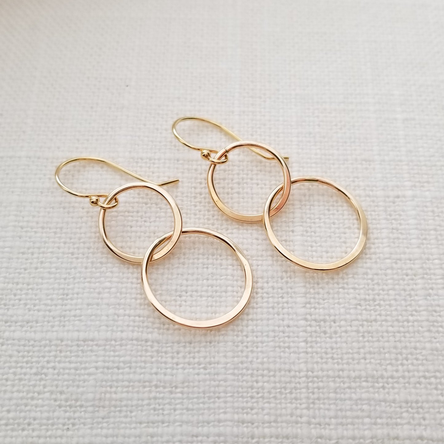 Double Linked Circle Earrings