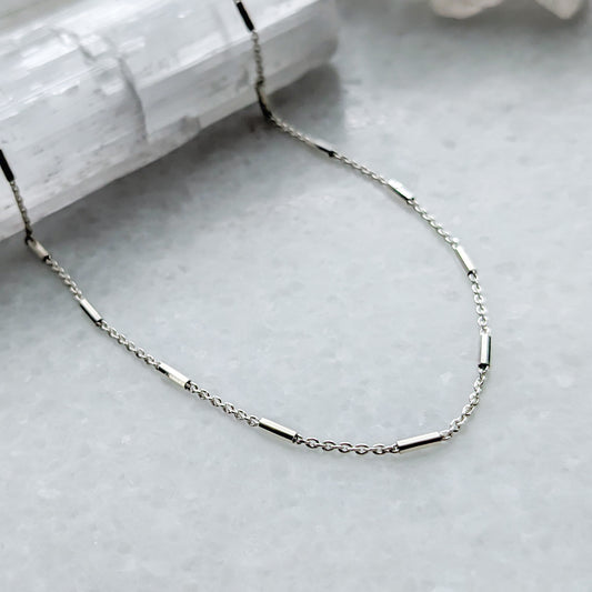Dainty Dashed Layering Chain Necklace