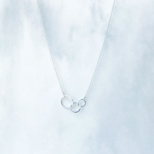 Mini Three Linked Circles Necklace