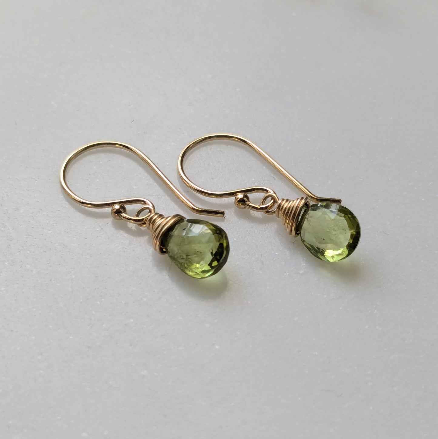 Peridot Teardrop Earrings