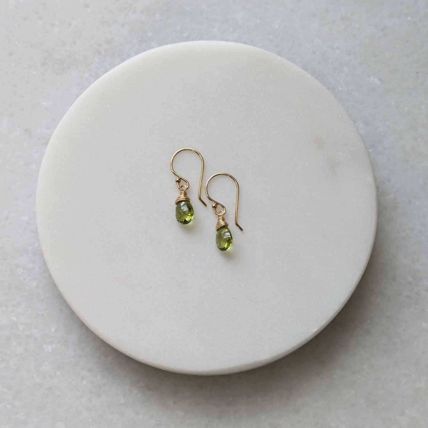 Peridot Teardrop Earrings