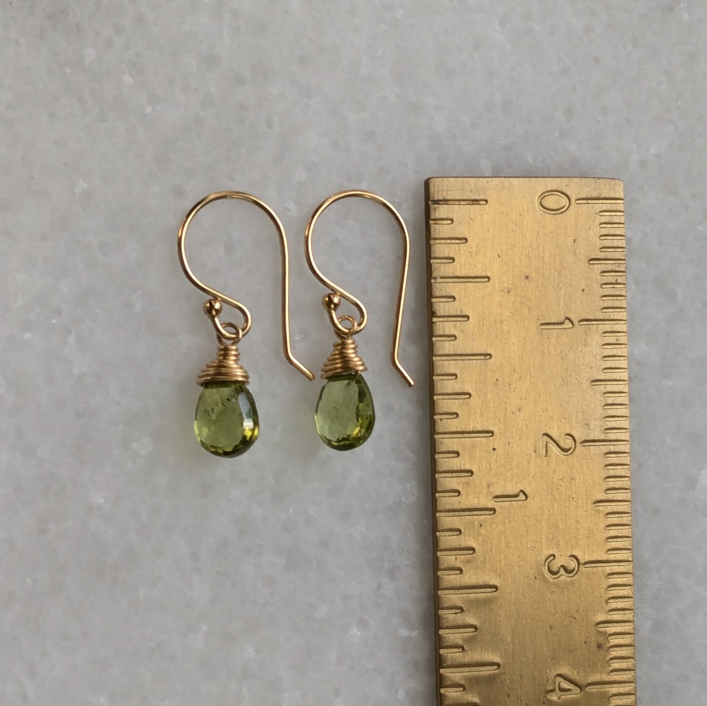 Peridot Teardrop Earrings