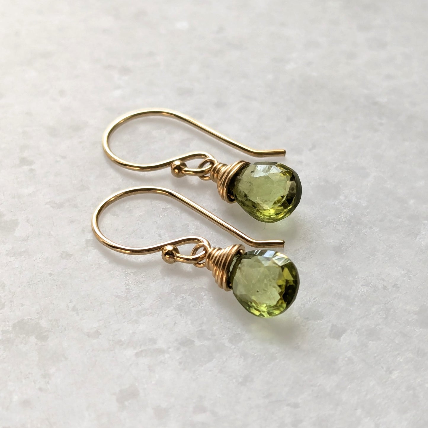 Peridot Teardrop Earrings