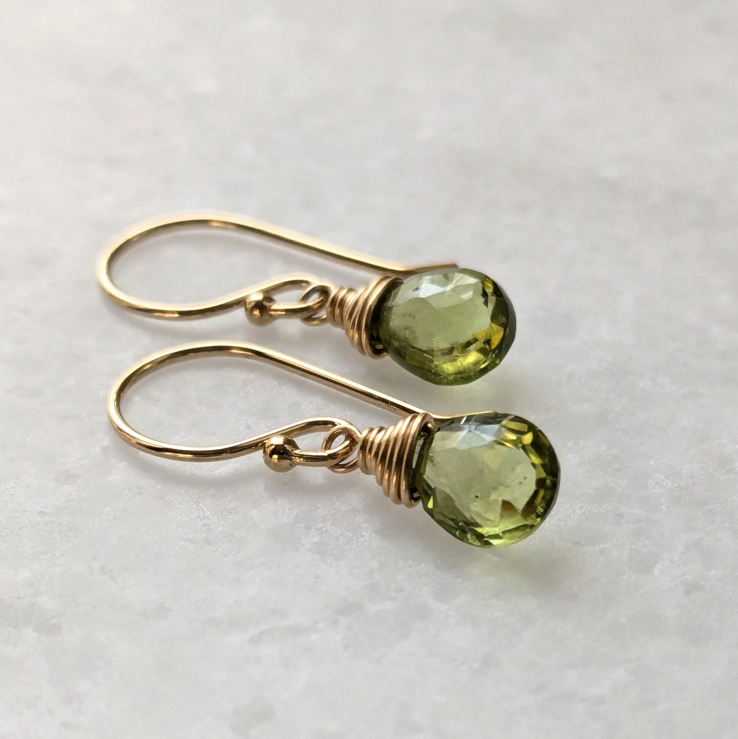 Peridot Teardrop Earrings