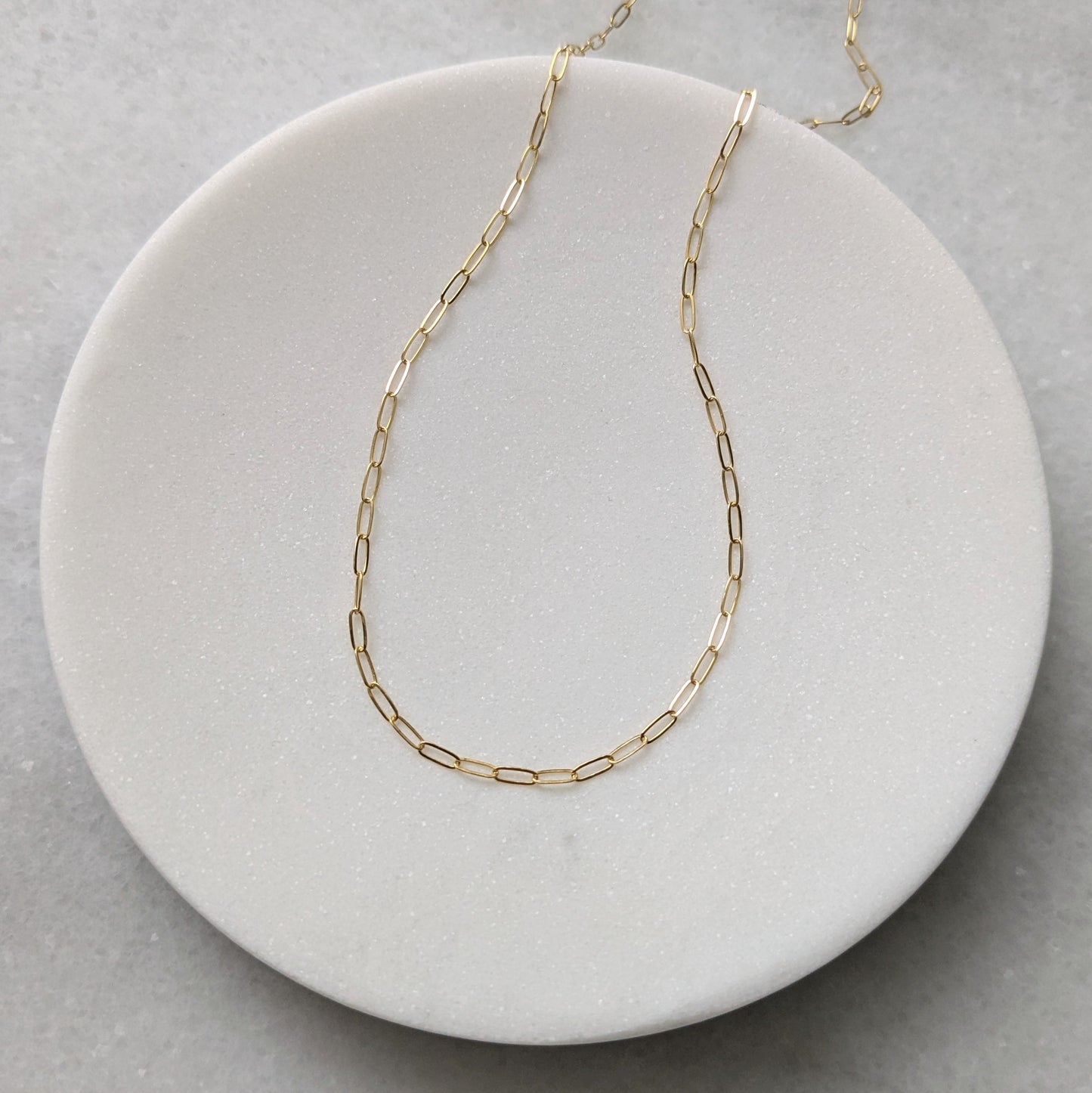 Delicate Paperclip Chain Necklace