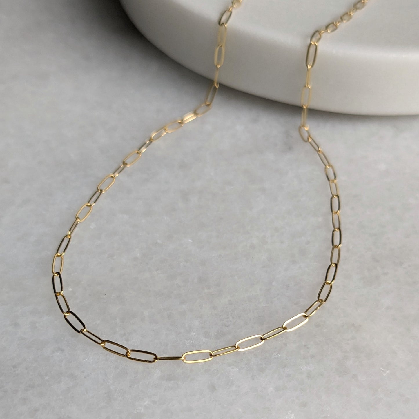 Delicate Paperclip Chain Necklace