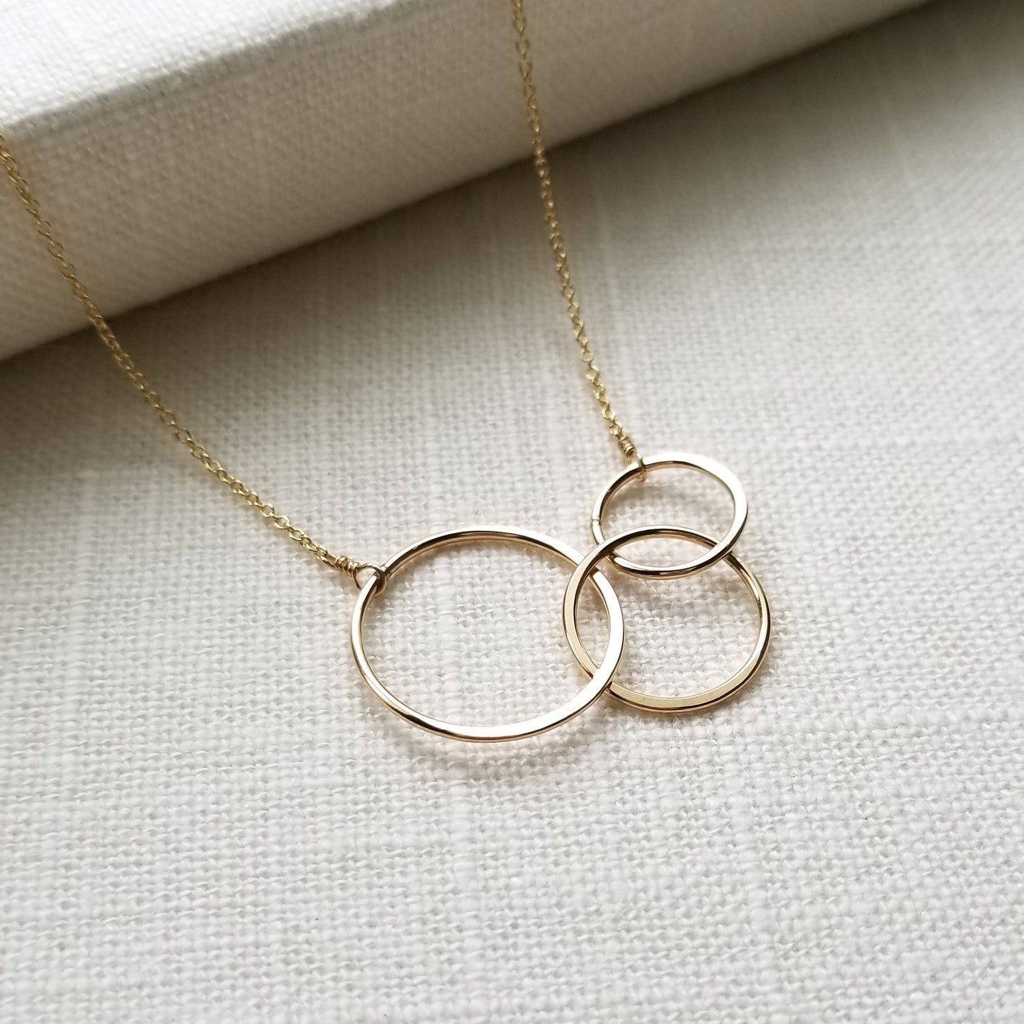 Three Linked Circle Necklace