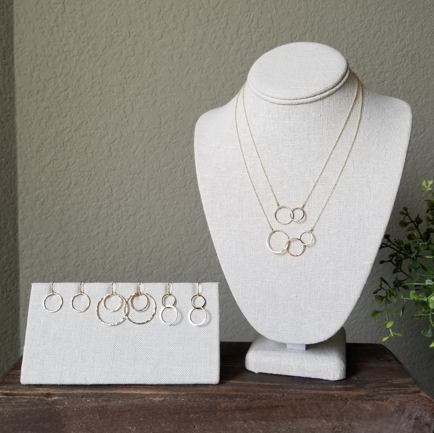 Three Linked Circle Necklace