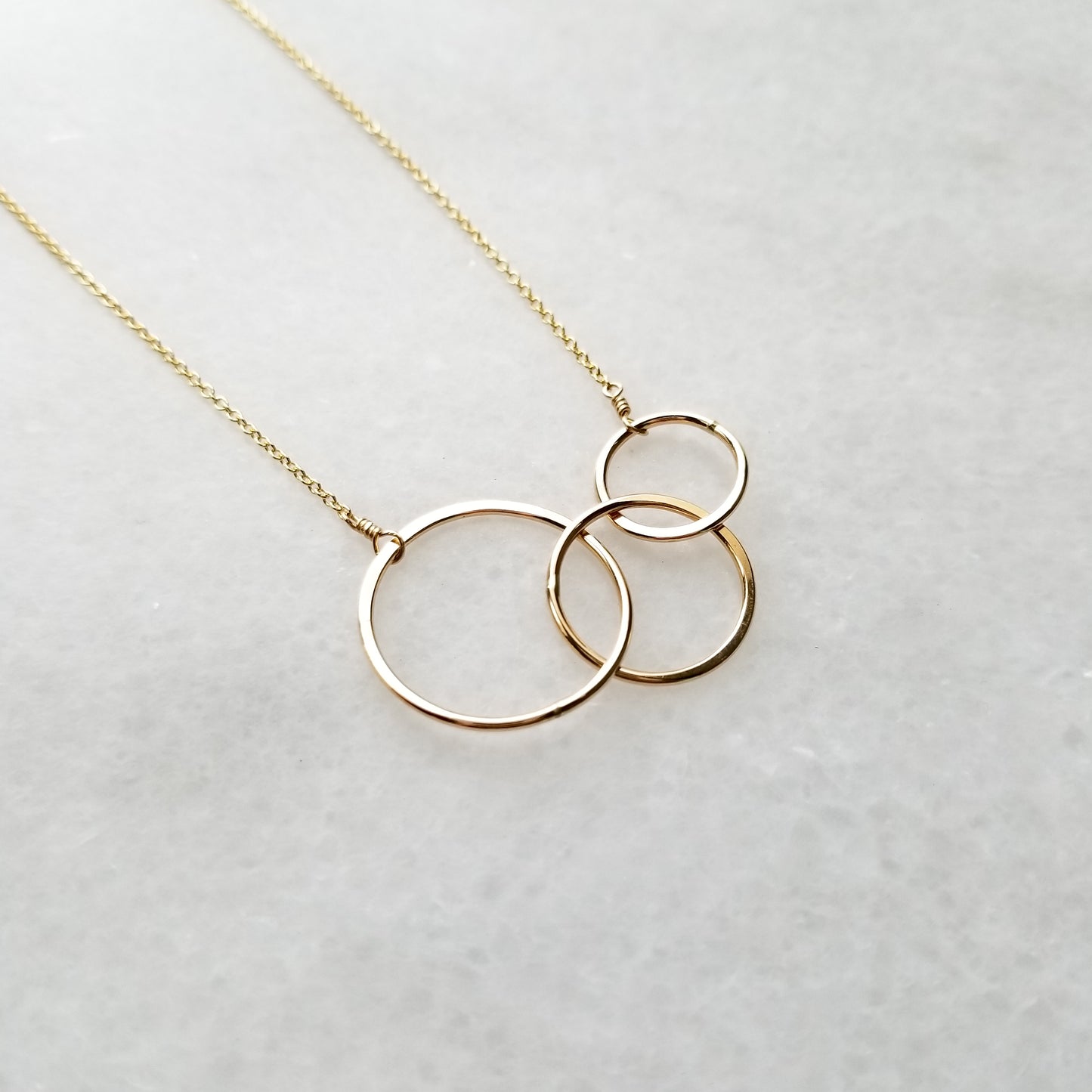 Three Linked Circle Necklace