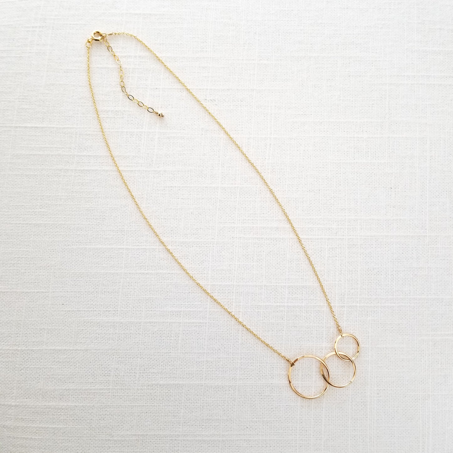 Three Linked Circle Necklace